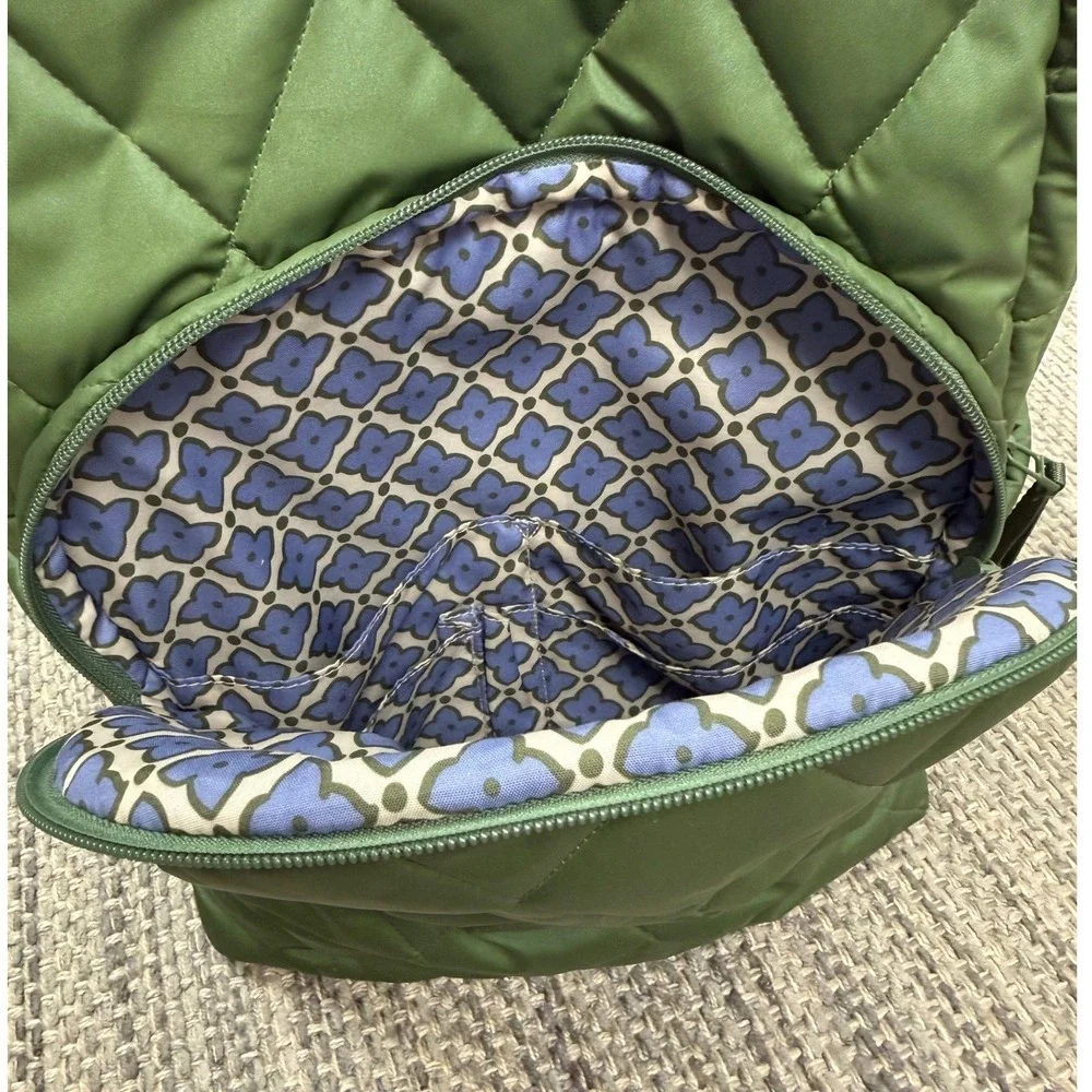 Vera Bradley Essential Large Backpack Cedar Green Quilted School Travel College